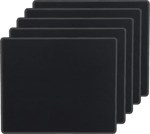 Vista 11 de SaiTech IT Paquete de 10 alfombrillas para mouse de 0.079 pulgadas con bordes cosidos, base de goma antideslizante, texturizadas e impermeables
