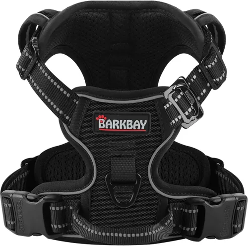 Vista 9 de BARKBAY Arnés para perro sin tirones para perros pequeños, ajustable, reflectante, cómodo, sin estrangulamiento, resistente, perfecto