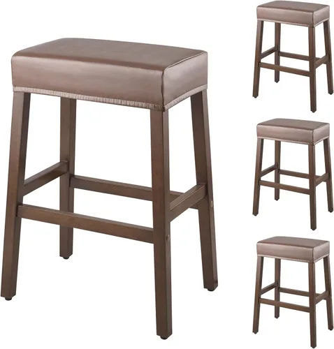 Vista 50 de YISUN Fundas de taburete rectangulares, paquete de 2 fundas elásticas impermeables para asiento de silla de montar, taburetes de bar, sillas de bar