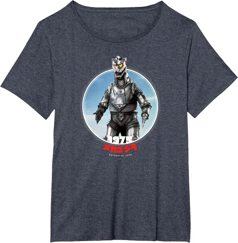 Vista 9 de Godzilla Mechagodzilla 1975 Icons of Toho T-Shirt Asphalt Grey