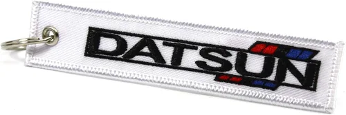 Vista 3 de Rotary13B1 DATSUN Jet Tag Llavero 1 pulgada x 5 pulgadas - Blanco, Blanco
