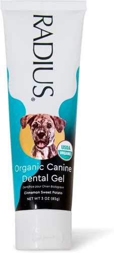 Vista 2 de RADIUS USDA - Pasta dental orgánica canina para mascotas, 1 unidad, 3 onzas, pasta dental no tóxica para perros, diseñada para limpiar los dientes