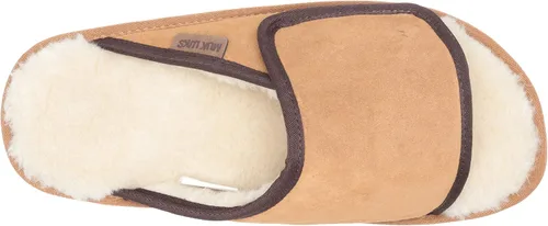 Vista 5 de MUK LUKS Pantuflas con puntera abierta para hombre de cuero