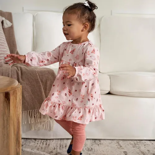 Vista 2 de Gerber Conjunto de ropa de juego de 2 piezas para niña pequeña