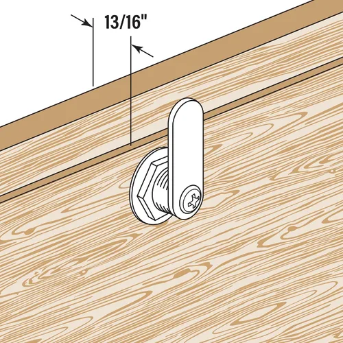 Vista 4 de Prime-Line U 9945KA - Cerradura de cajón y gabinete con llave similar – 3
