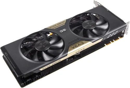Vista 2 de EVGA GeForce GTX770 SuperClocked con enfriador EVGA ACX, 2 GB GDDR5 de 256 bits, DL DVI-I, DVI-D, HDMI, DP, SLI Ready Tarjetas gráficas