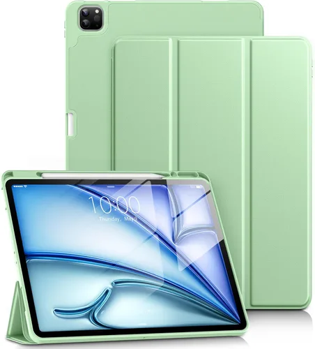 Vista 14 de DTTO Funda para iPad Air de 13 pulgadas M3/M2 2025/2024, iPad Pro de 12.9 pulgadas (6ª/5ª/4ª/3ª generación), funda suave con soporte triple delgado