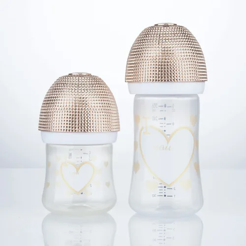 Vista 9 de Lujoso juego de 3 chupetes de bebé y biberón personalizados con nombre para niño y niña, 0-6 meses, 6-18 meses, regalo de baby shower, juego