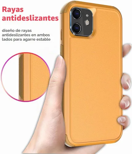 Vista 5 de Diverbox Funda para iPhone 11 [A prueba de golpes] [A prueba de caídas] [Protector de pantalla de vidrio templado], Funda de teléfono de protección