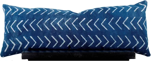 Vista 46 de Trade Star Mudcloth - Funda de cojín decorativa para lumbar, 100% algodón, color índigo, estilo granja, funda de almohada gruesa, estilo bohemio