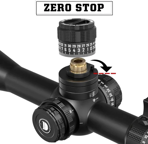Vista 3 de DISCOVERYOPT Optics ED GEN-II 5-25x56mm PRS Rifle Scope FFP, Retícula iluminada con parada cero de 34mm de tubo
