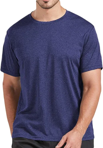 Vista 2 de Paquete de 5 camisetas de ajuste seco para hombre, camisetas atléticas de manga corta para correr, gimnasio, entrenamiento, para hombre