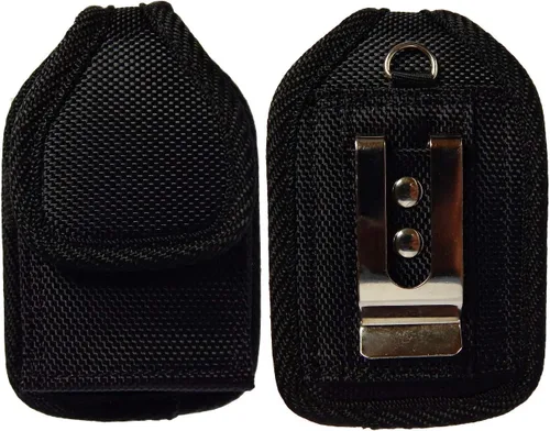 Vista 3 de Funda de de estilo clásico premium con clip para cinturón para cuidado de la diabetes en tándem T:Slim X2 Pump (negro/vertical/1)