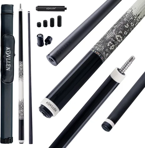 Vista 17 de KONLLEN Carbon Fiber Pool Cue, Low Deflection Shaft with Pro Taper 1.0 Taco negro