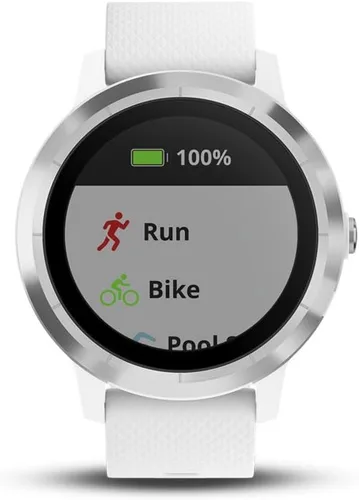 Vista 2 de Garmin vívoactive 3 GPS Smartwatch - Blanco y inoxidable renovado