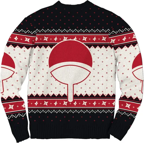 Vista 3 de Ripple Junction Naruto Shippuden Christmas Holiday Anime Adult Crew Neck Sweater