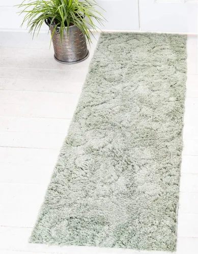 Vista 16 de Unique Loom colección Floral Shag - Alfombra de área tallada, 2 pies x 6 pies y 7 pulgadas, color marrón
