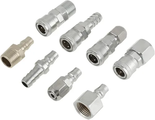 Vista 8 de Conector rápido para manguera de compresor, accesorio de manguera neumática, 8 piezas de conector de manguera, BSP 1/2 pulgada, manguera