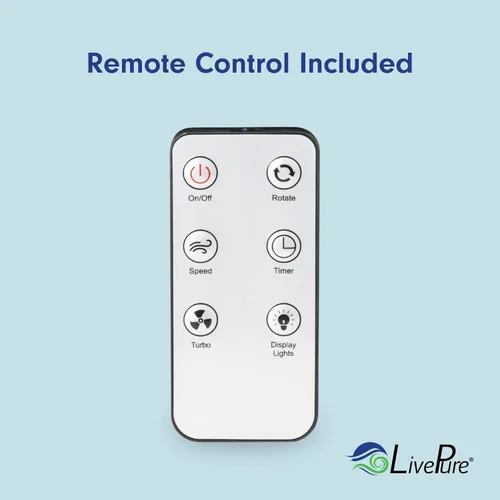 Vista 8 de LivePure Ventilador recargable para interiores y exteriores, verde azulado