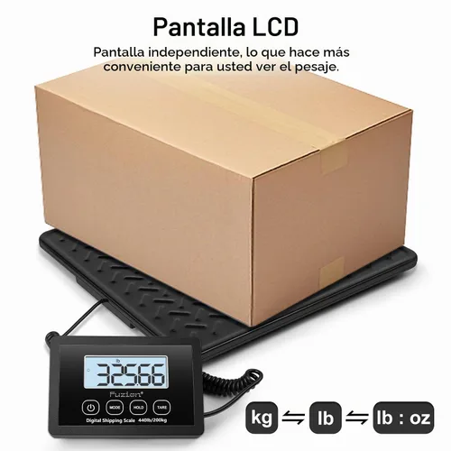 Vista 4 de Fuzion Balanza de Envío, Balanza Digital Postal de Alta Precisión de 440LB x 10g, Plataforma de Aleación de Acero Duradera, Balanza de Alta