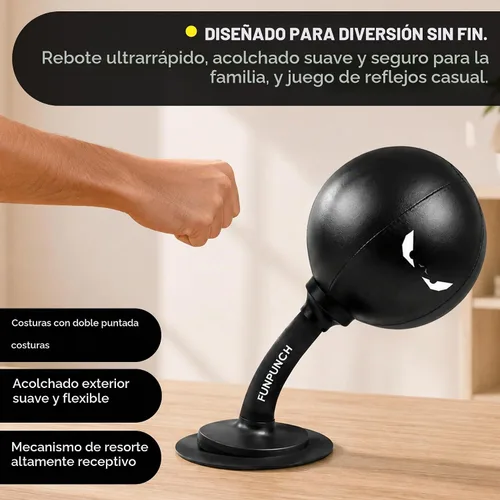 Vista 9 de Rage Bag - Saco de boxeo de escritorio para niños y adultos - Saco de boxeo con ventosa