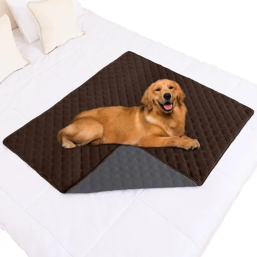 Vista 24 de Smiry Funda Impermeable para Cama de Perro Manta para Mascotas, Manta Suave y Lavable para Perros para Muebles Cama Sofá Sofá Reversible, a Cuadros
