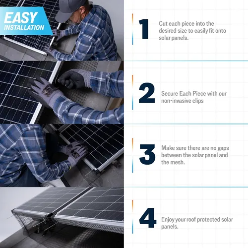 Vista 7 de ROTAK Critter Guard - Panel solar de 4 pulgadas x 100 pies - Malla de rollo de alambre recubierto de PVC negro galvanizado de ½ pulgada