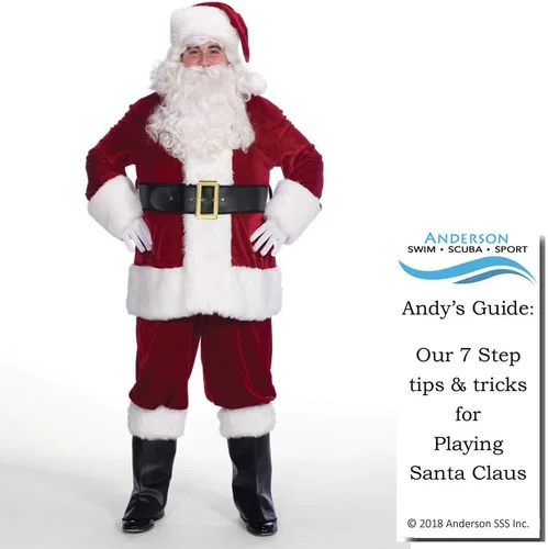 Vista 2 de Traje de Papá Noel Velveteen - Paquete de adornos de felpa Halco Burgundy Claus con guía de Papá Noel