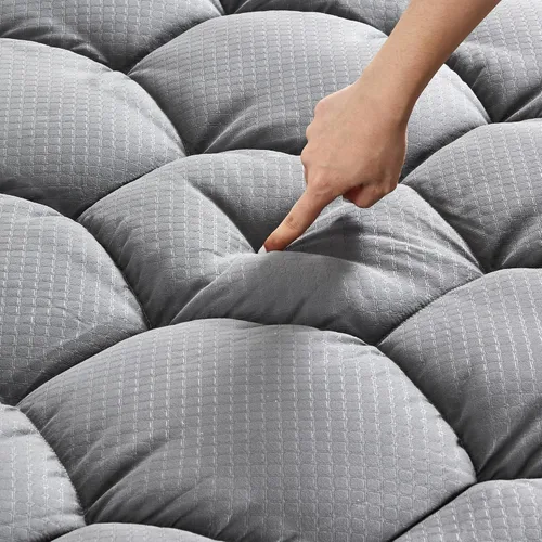 Vista 8 de Sonive Protector de colchón impermeable, protector de colchón individual con bolsillo profundo de hasta 21 pulgadas, acolchado impermeable, ultra