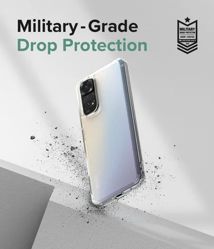 Vista 5 de Ringke Fusion - Funda compatible con Redmi Note 11/11S 4G (6.43 pulgadas), parte trasera dura transparente a prueba de golpes, funda protectora