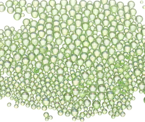 Vista 42 de Cuentas de vidrio iridiscente diminutas de burbuja, 0.4-3mm 10g Cuentas redondas micro mini transparentes sin agujero en forma de gota de agua