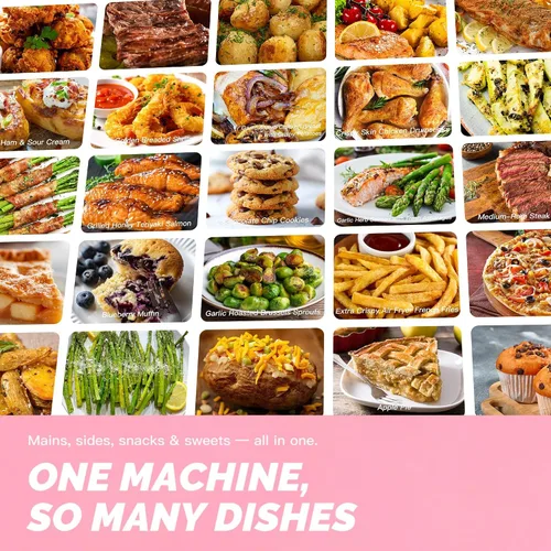 Vista 6 de 3.2QT Small Air Fryer, Mini Pink Air Fryers with Touchscreen