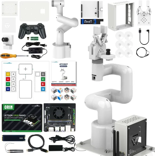 Vista 11 de Yahboom Jetson Nano - Brazo robot colaborativo de 4 GB ROS programable OpenCV para ingenieros mecánicos, 7Dof con pinza adaptativa