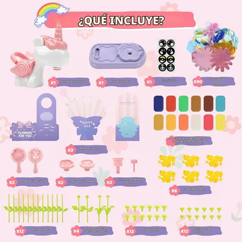 Vista 2 de Dough & Fabric Flower Bouquet Kit, Art & Craft Toy for Girls Ages 4-12