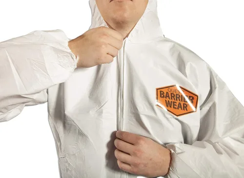 Vista 5 de Quest Barrierwear - Overol desechable para hombres y mujeres, traje protector para materiales peligrosos