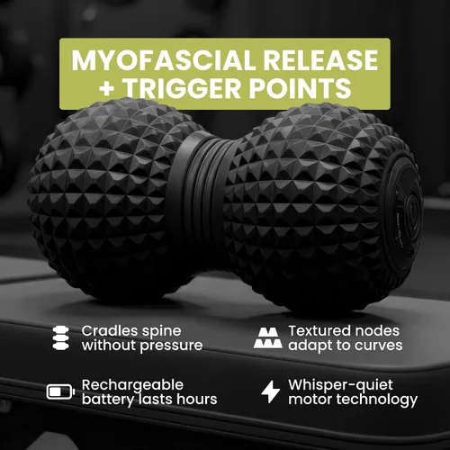 Vista 2 de Pelota de masaje de maní vibrante de 4 velocidades para relajación muscular específica y apoyo de movilidad Rodillo de presión profunda