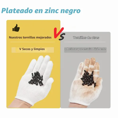 Vista 3 de Kadrick M2 M3 M4 M5 Juego de tornillos, tuercas y arandelas, Grado 12.9 Acero de aleación, Kit de pernos y tuercas métricos de cabeza hexagonal