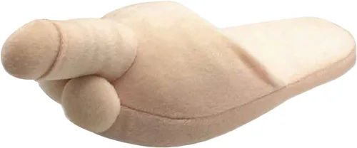 Vista 4 de Divertidas pantuflas unisex para adultos, zapatos planos para interiores, antideslizantes, pantuflas peludas de invierno, regalo novedoso