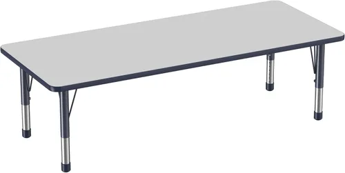 Vista 57 de FDP - Mesa rectangular para actividades escolares y aulas (24 x 36 pulgadas), patas gruesas para niños pequeños, altura ajustable de 15 a 24