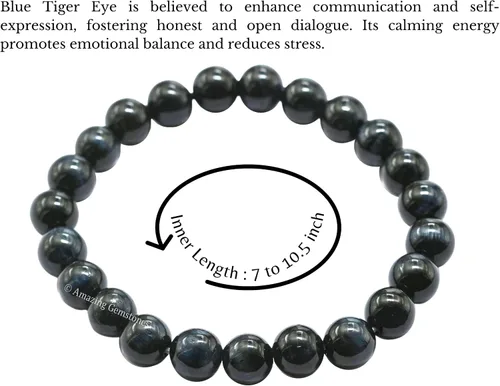 Vista 732 de Amazing Gemstone Crystal Bracelet for Women Men's Gifts - Protection Healing Crystal Bracelet - 8mm Gemstone Beaded Stretchable Bracelet Pulseras