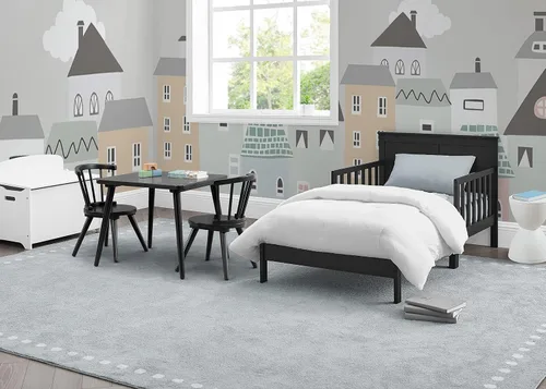 Vista 2 de Delta Children Collins Wood - Cama infantil con certificado Greenguard Gold, color gris medianoche