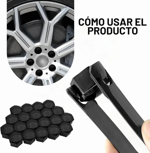 Vista 7 de 20 unidades de cubiertas para tuercas de rueda de coche, tapas hexagonales de 17 mm para pernos centrales, protector de cabeza de perno de cubo