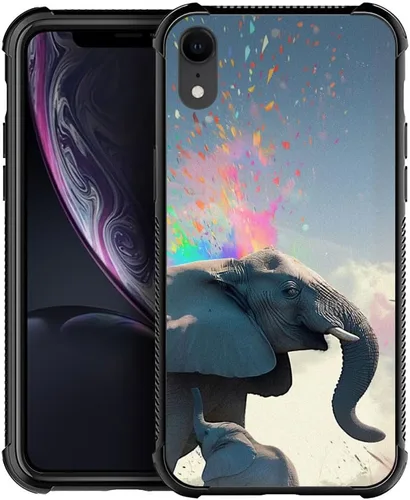 Vista 20 de DJSOK Funda compatible con iPhone XR, H American Eagle Flag con cuatro esquinas, protección a prueba de golpes, TPU suave y patrón de policarbonato