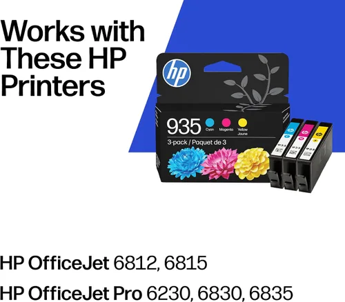 Vista 2 de HP (N9H65FN) 935 3 cartuchos originales de tinta color cian, magenta y amarillo