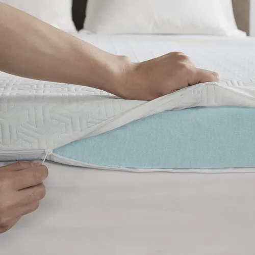 Vista 3 de Sleep Philosophy - Protector de colchón de espuma viscoelástica con gel, apto para todas las estaciones, lujoso e hipoalergénico