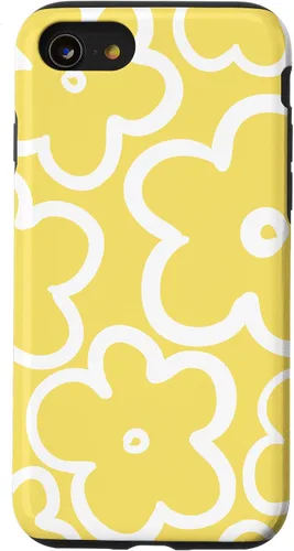 Vista 18 de iPhone 16 Cute Flower Pattern Wildflower Lemon Yellow and White Floral Case