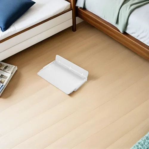 Vista 2 de UPKOCH Estante flotante plegable para pared, no se pega en la bandeja organizadora de la mesita de noche, estantes pequeños plegables