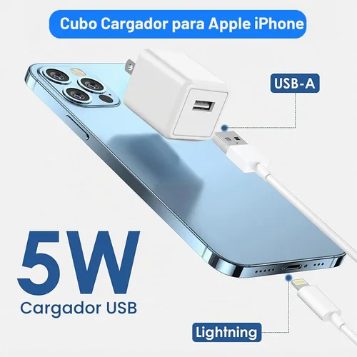 Vista 3 de Cargador de iPhone, [Certificado MFi] Paquete de 2 adaptadores USB de bloque de cargador de pared USB a cable Lightning cable de carga rápida