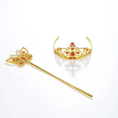 Vista 7 de ZALOORIY Disfraz de princesa de Bella para niñas, con accesorios