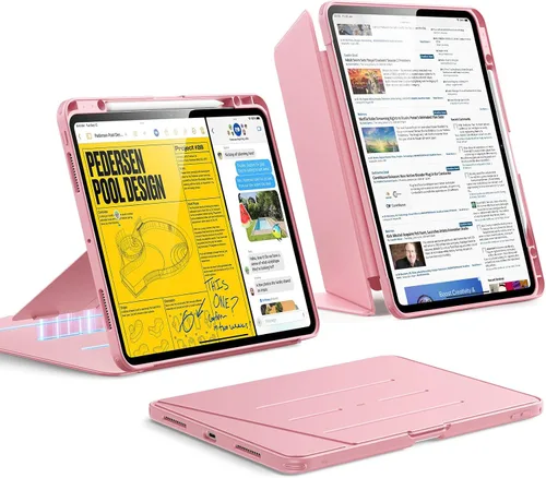 Vista 30 de ESR - Funda para iPad Air de 11 pulgadas M3/M2 (2025/2024), iPad Air de 5ª/4ª generación (2022/2020), funda con soporte vertical, múltiples ángulos